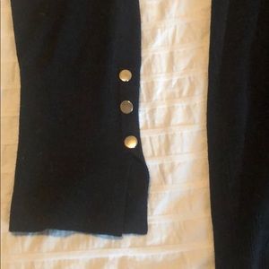 Zara Knit black sweater with metal button detail
